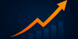 graph with arrow pointing upwards